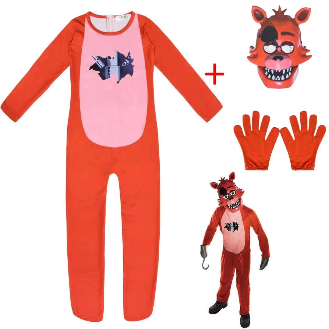 Animatronic Bunny Horror Character Costume for Kids with Full Face Mask & Gloves | Thomler