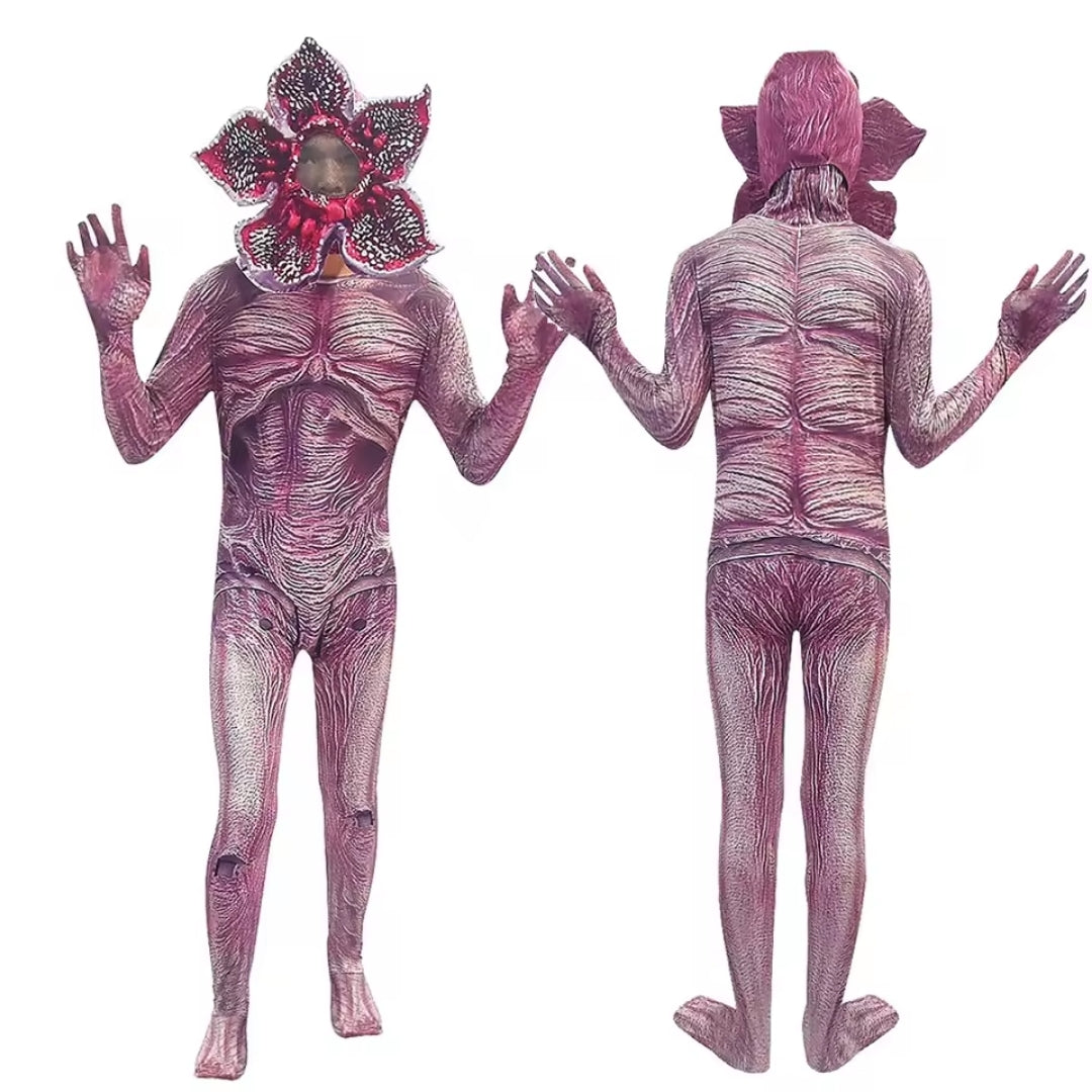 Dimension Monster Jumpsuit & Mask Set for Kids – Halloween Character Costume with Petal-Head Design | Thomler