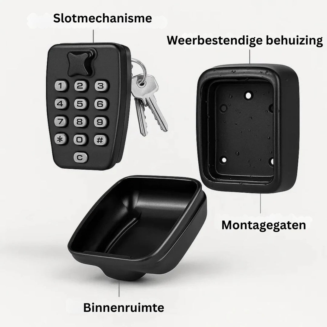 Wall Mount Key Lock Box with Combination Lock for Home Office Outdoor Spare Key Storage | Thomler