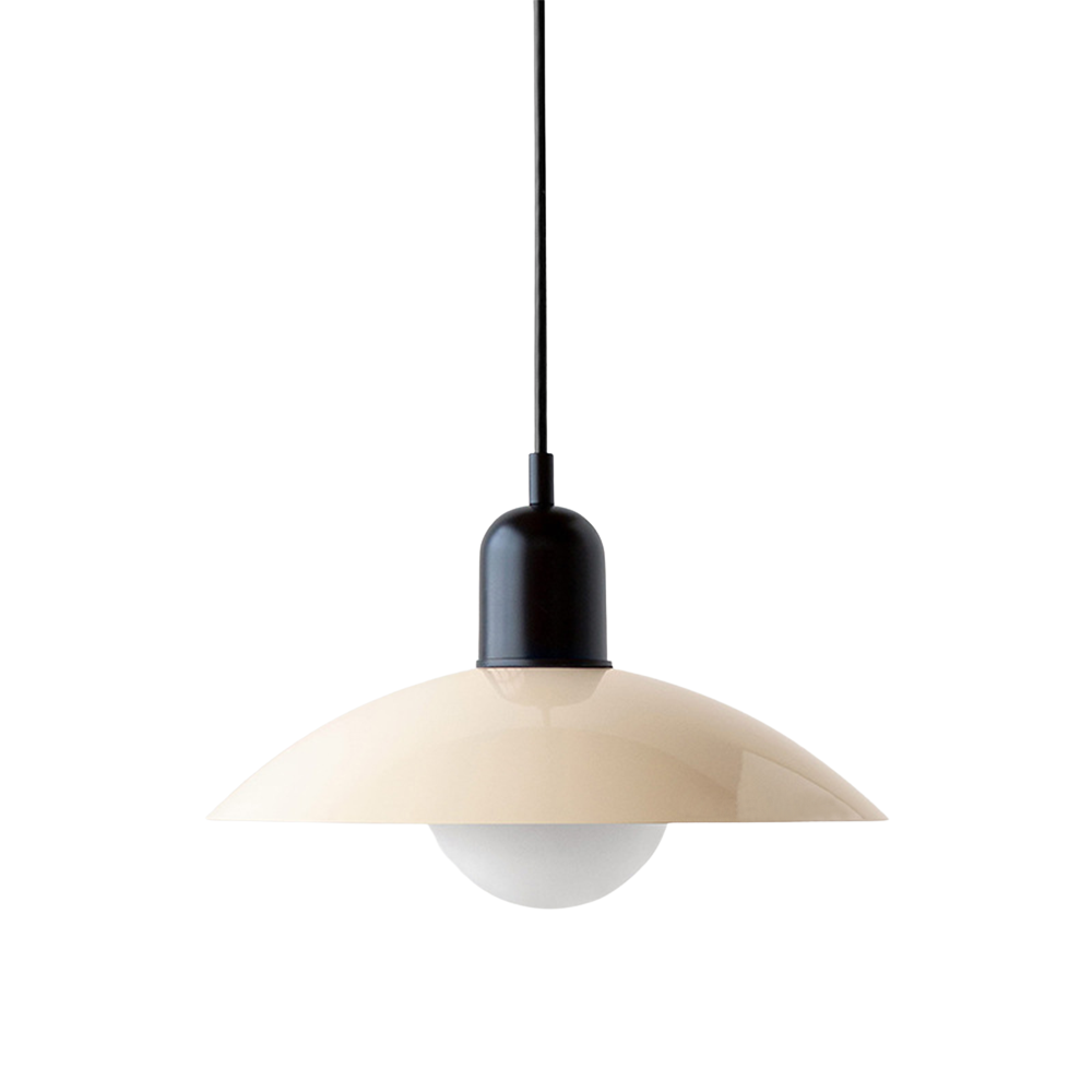 Pendant Light Iron 32.0 cm Black White Dining Room Kitchen Island Scandinavian Hanging Ceiling Lamp | Thomler