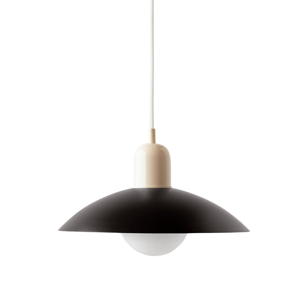 Pendant Light Iron 32.0 cm Black White Dining Room Kitchen Island Scandinavian Hanging Ceiling Lamp | Thomler