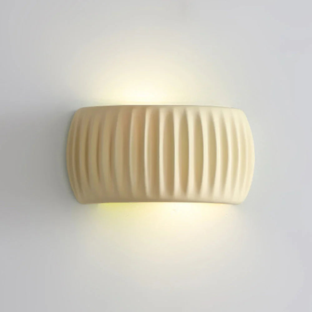 Wall Lamp Resin 9.5 in Soft Cream Indoor Bedroom Hallway Accent Lighting Modern Minimalist | Thomler
