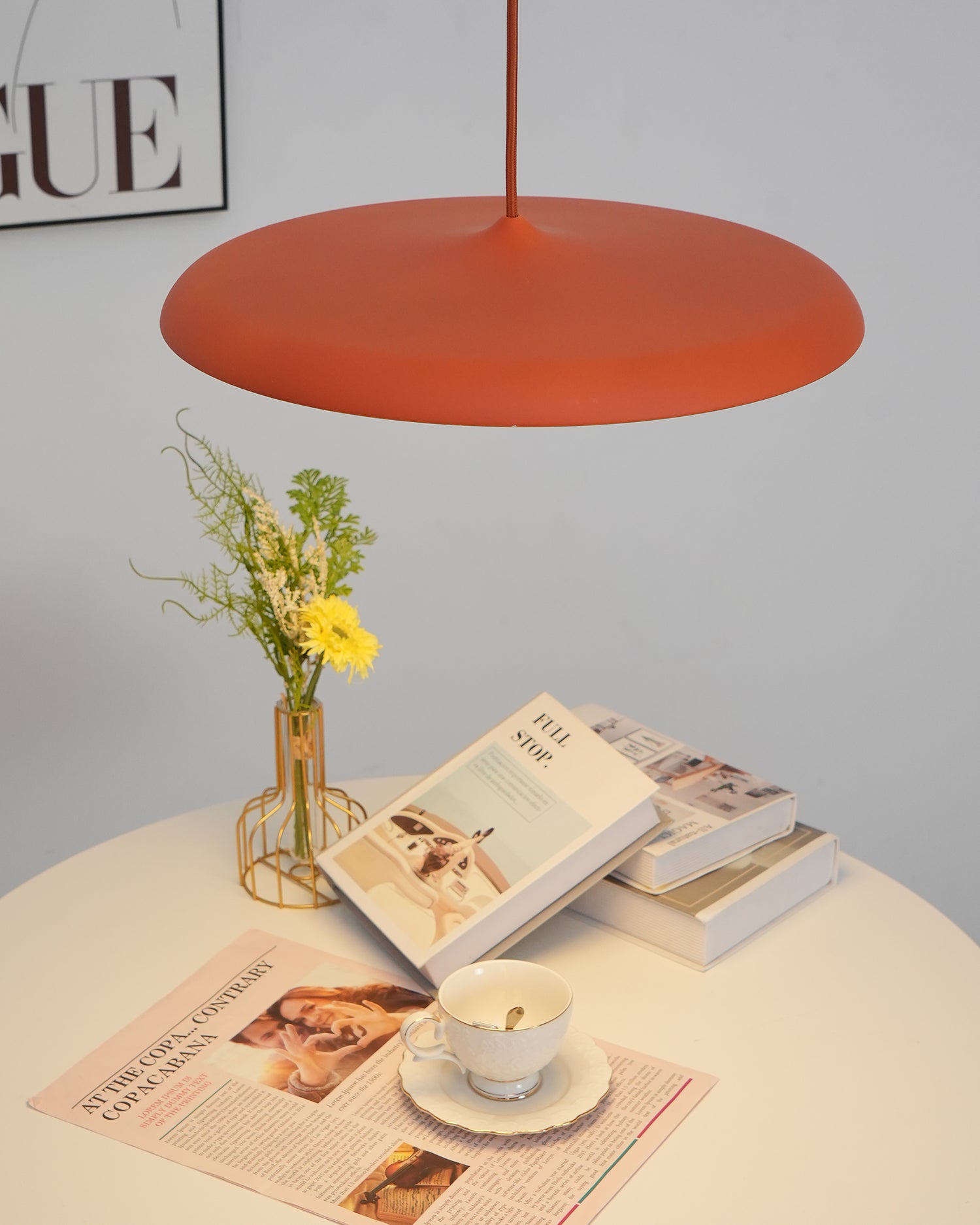 Pendant Light Acrylic Metal 15.7 in 24W Warm White Modern Dining Room Kitchen Ceiling Lamp Adjustable Height | Thomler