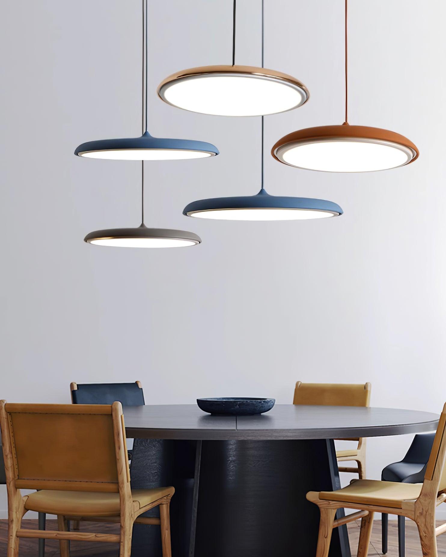 Pendant Light Acrylic Metal 15.7 in 24W Warm White Modern Dining Room Kitchen Ceiling Lamp Adjustable Height | Thomler