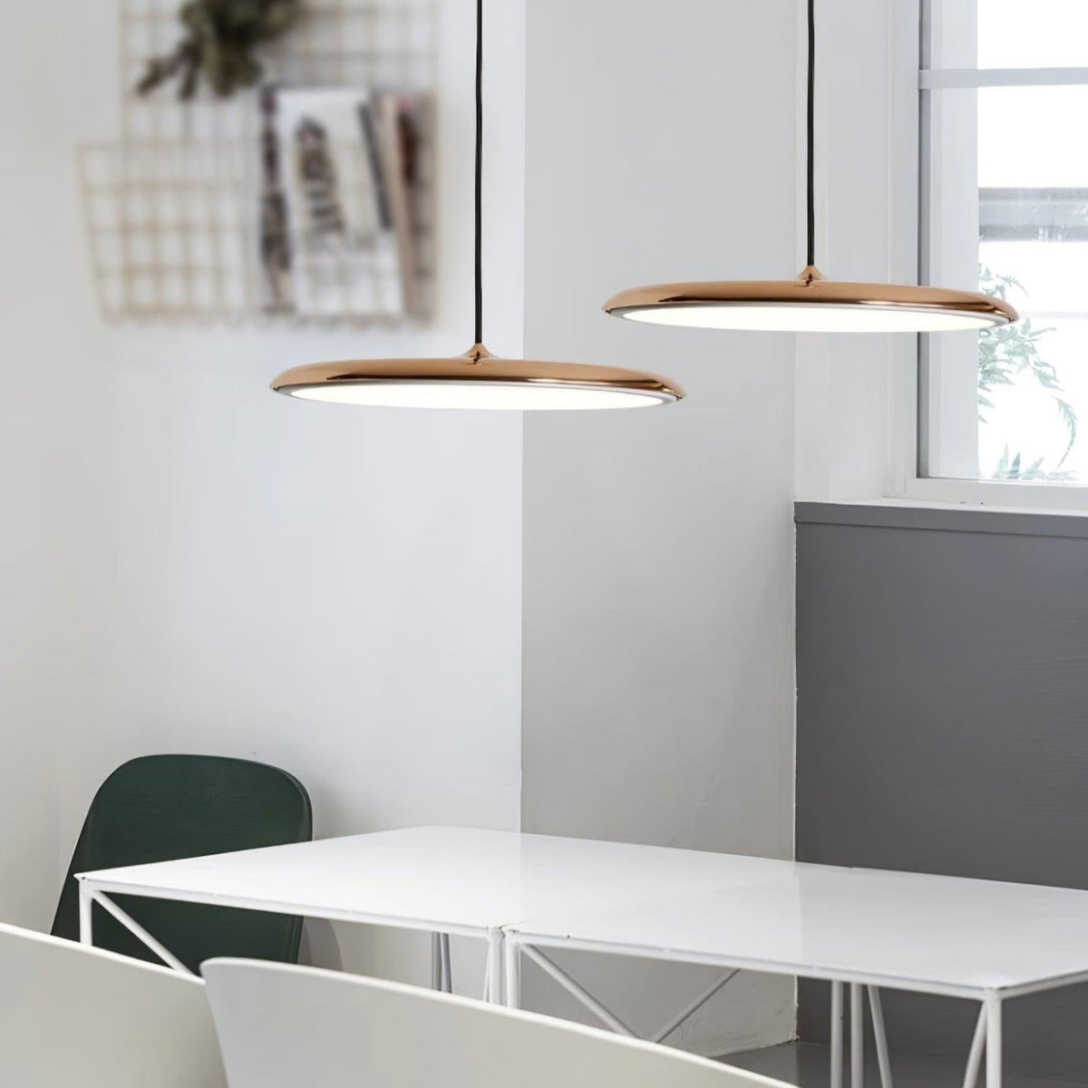 Soft-Hue Dome Pendant Ceiling Light with Acrylic Diffuser for Kitchen Island & Dining Room – Modern Hanging Fixture in 8 Colors | Thomler