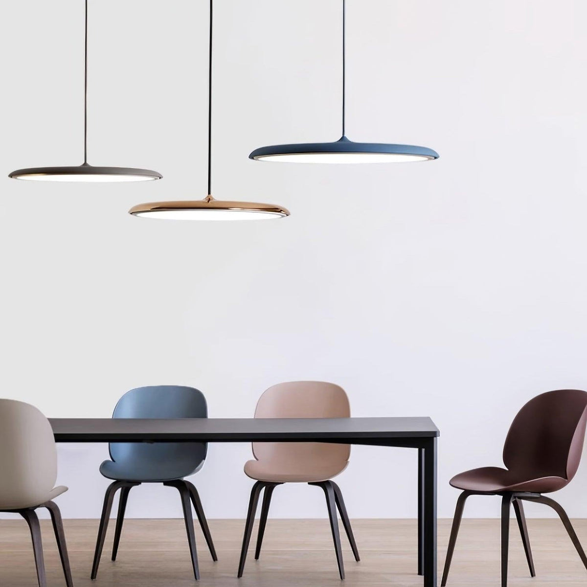 Modern Metal Dome Pendant Light with Adjustable Cord – Soft Pastel Finish for Kitchen & Living Room | Thomler