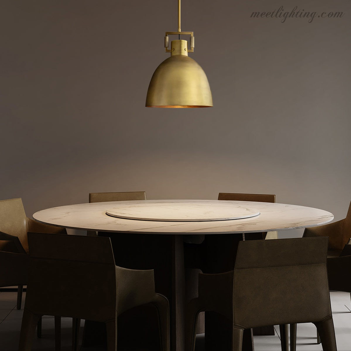 Industrial Dome Pendant Light with Adjustable Rod System for Kitchen Island and Dining Room | Thomler