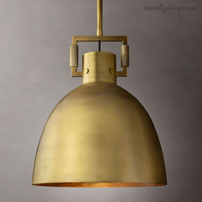 Industrial Dome Pendant Light with Adjustable Rod System for Kitchen Island and Dining Room | Thomler