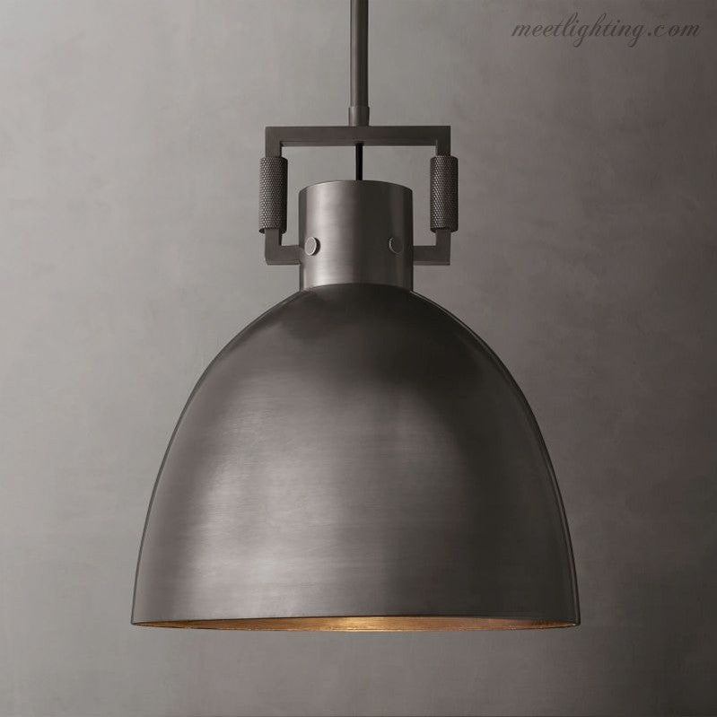 Industrial Dome Pendant Light with Adjustable Rod System for Kitchen Island and Dining Room | Thomler