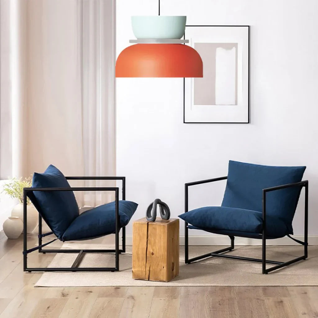 Pendant Light Aluminium Acrylic 29.0 cm Macaron Dining Room Scandinavian Hanging Ceiling Lamp Colour Block E27 | Thomler