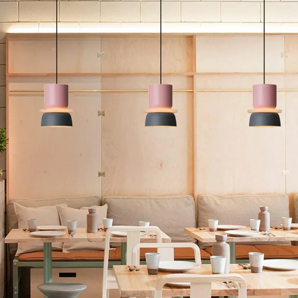 Pendant Light Acrylic 29.0 cm Macaron Pastel Living Room Dining Room Colour Block Hanging Ceiling Lamp E27 | Thomler