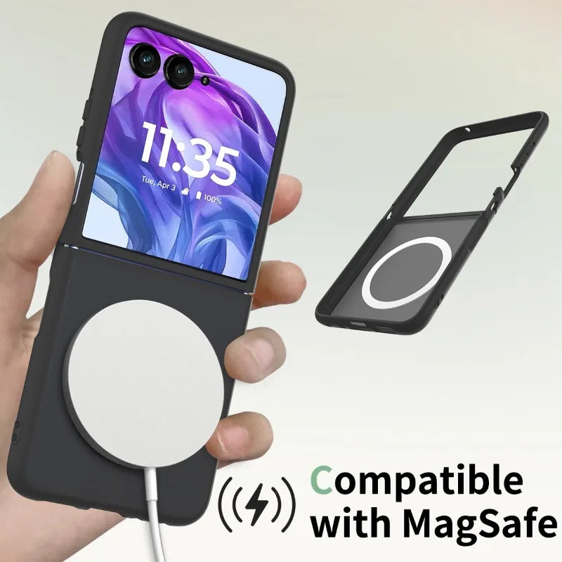 Magnetic Snap-On Hard Shell Case for Motorola Razr Flip Phones – Anti-Fingerprint Matte Finish, Precise Cutouts, Full Protection for | Thomler