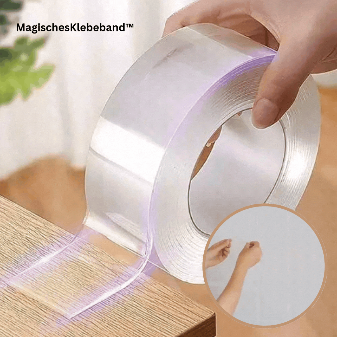 Clear Double-Sided Mounting Tape – Heavy Duty Adhesive Strips for Walls, Glass & More – Removable & Reusable – 1.2 in × 118 in Roll | Thomler