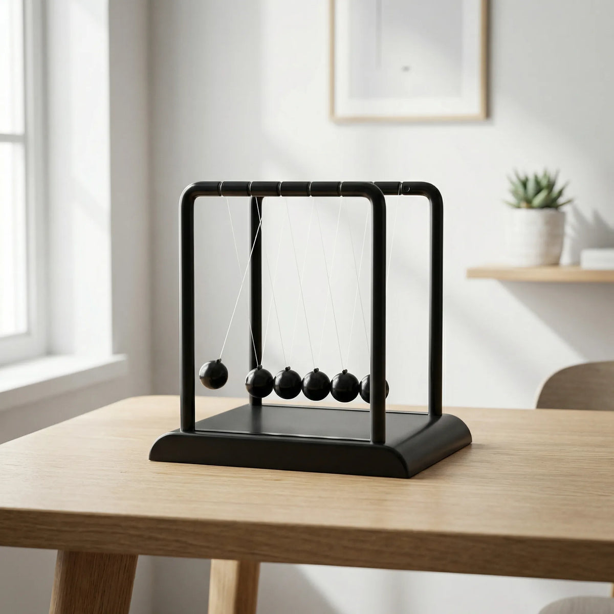 Perpetual Motion Desk Sculpture – Rotating Balance Display for Office & Living Room | Thomler