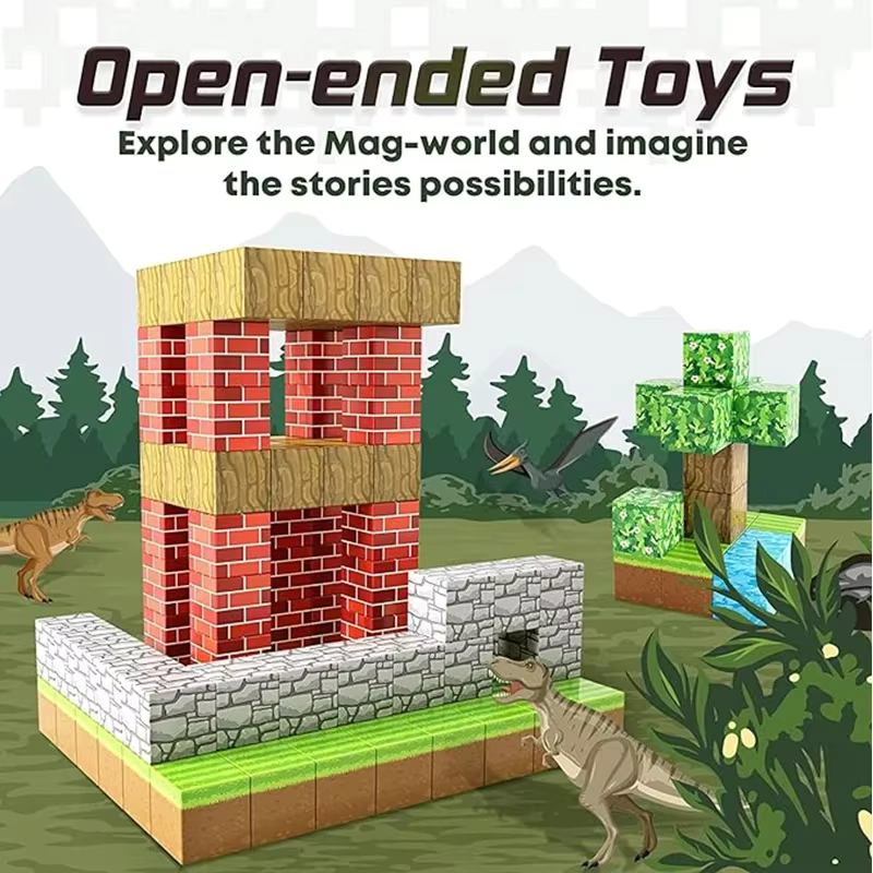 Magnetic Building Blocks Plastic 100 Pieces 2.5 cm Creative Construction Toy For Children Imaginative Play STEM Learning | Thomler