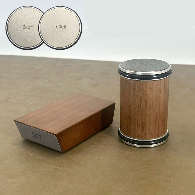 Knife Sharpener Rolling Diamond 9.8 in Wood Base Kitchen Hunting Pocket Tool Precision Edge | Thomler