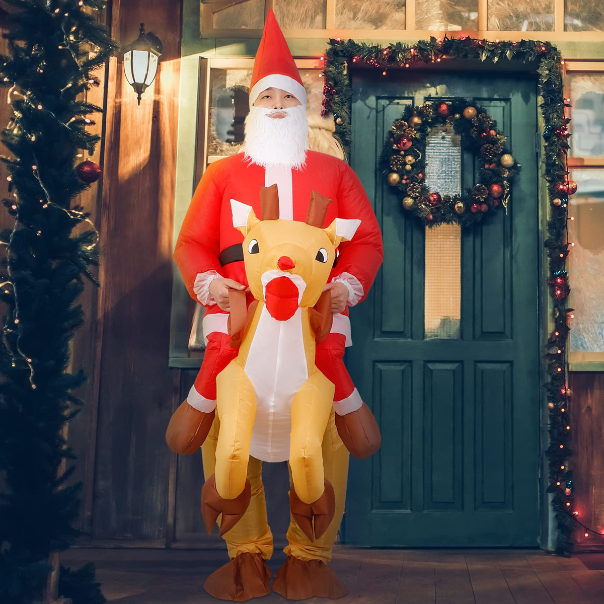 Adult Santa Claus Blow-Up Suit – Fun Holiday Character Costume for Christmas Parties & Events | Thomler