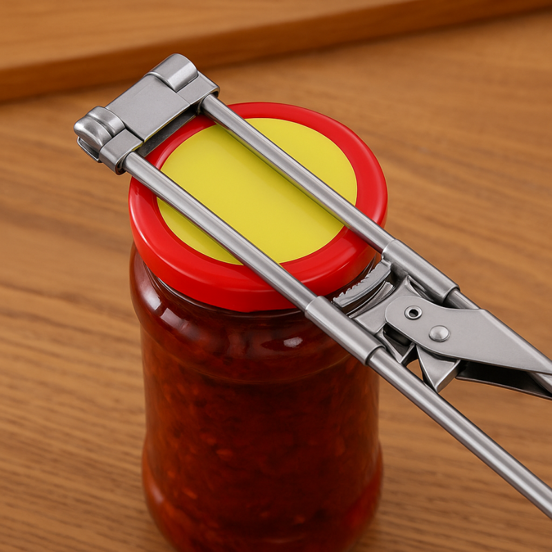 Adjustable Jar Opener for Arthritis & Weak Grip – Stainless Steel Lid Remover for Seniors, Tight Lids & Bottles – Easy-Twist Kitchen Tool | Thomler