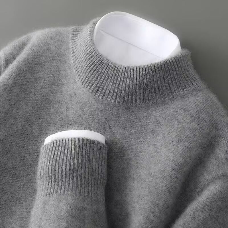 Soft Cashmere Crew Neck Sweater for Women & Men – Ribbed Collar, Lightweight & Warm Premium Knit Pullover for Fall, Winter, Office & | Thomler