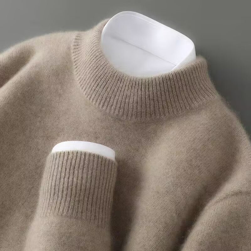 Soft Cashmere Crew Neck Sweater for Women & Men – Ribbed Collar, Lightweight & Warm Premium Knit Pullover for Fall, Winter, Office & | Thomler