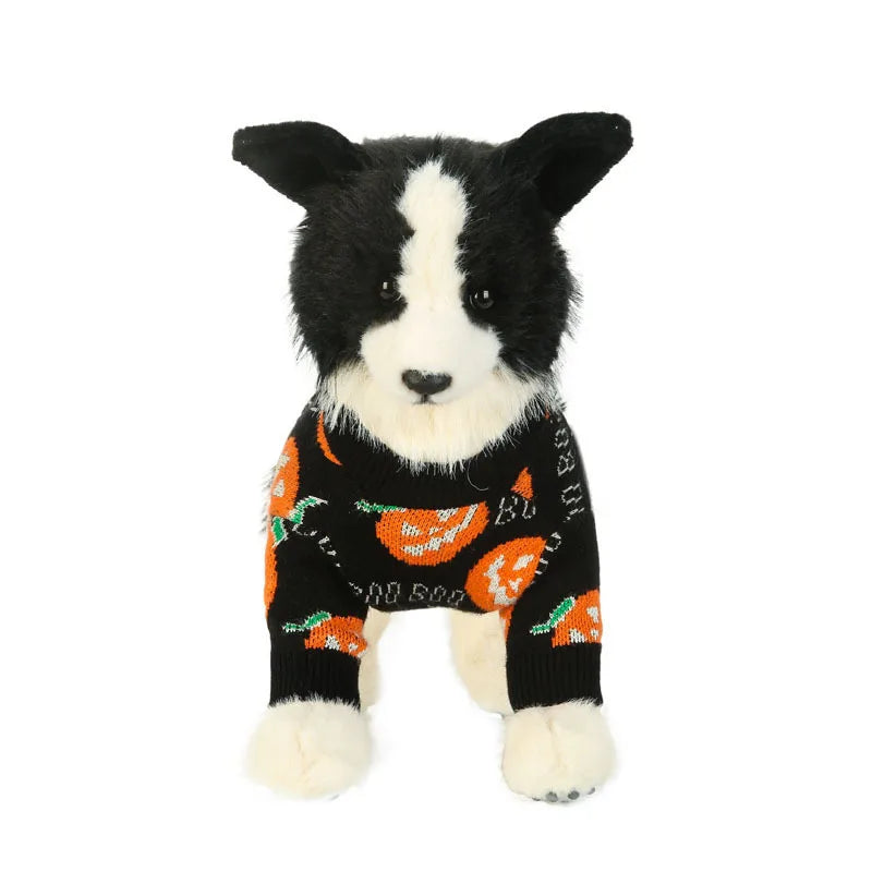 Festive Jack-O'-Lantern Knit Pullover for Dogs & Cats – Soft Seasonal Outfit for Small Pets | Thomler