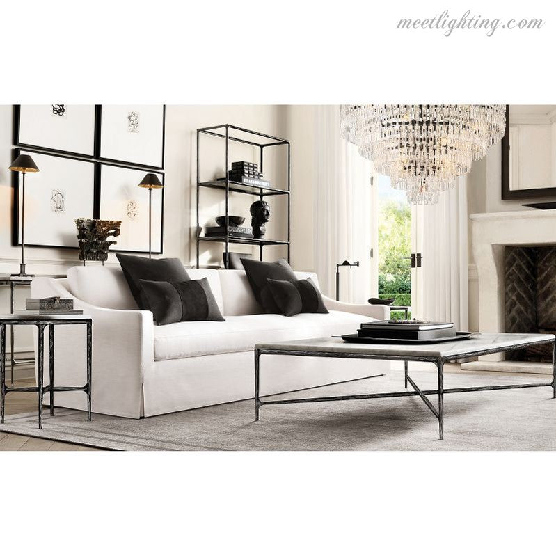 Five-Tier Crystal Chandelier 61 in Diameter 17-Light Statement Ceiling Fixture for Living Room Dining Room Foyer Entryway Hotel Lobby | Thomler
