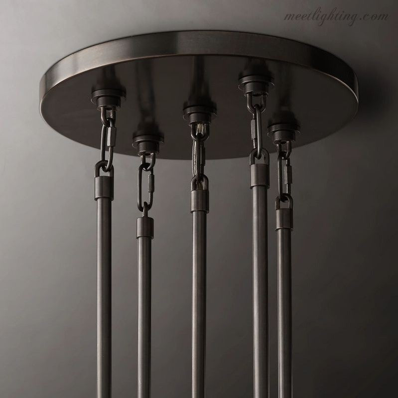 Five-Tier Crystal Chandelier 61 in Diameter 17-Light Statement Ceiling Fixture for Living Room Dining Room Foyer Entryway Hotel Lobby | Thomler