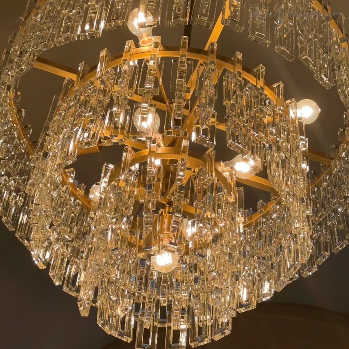 Five-Tier Crystal Chandelier 61 in Diameter 17-Light Statement Ceiling Fixture for Living Room Dining Room Foyer Entryway Hotel Lobby | Thomler