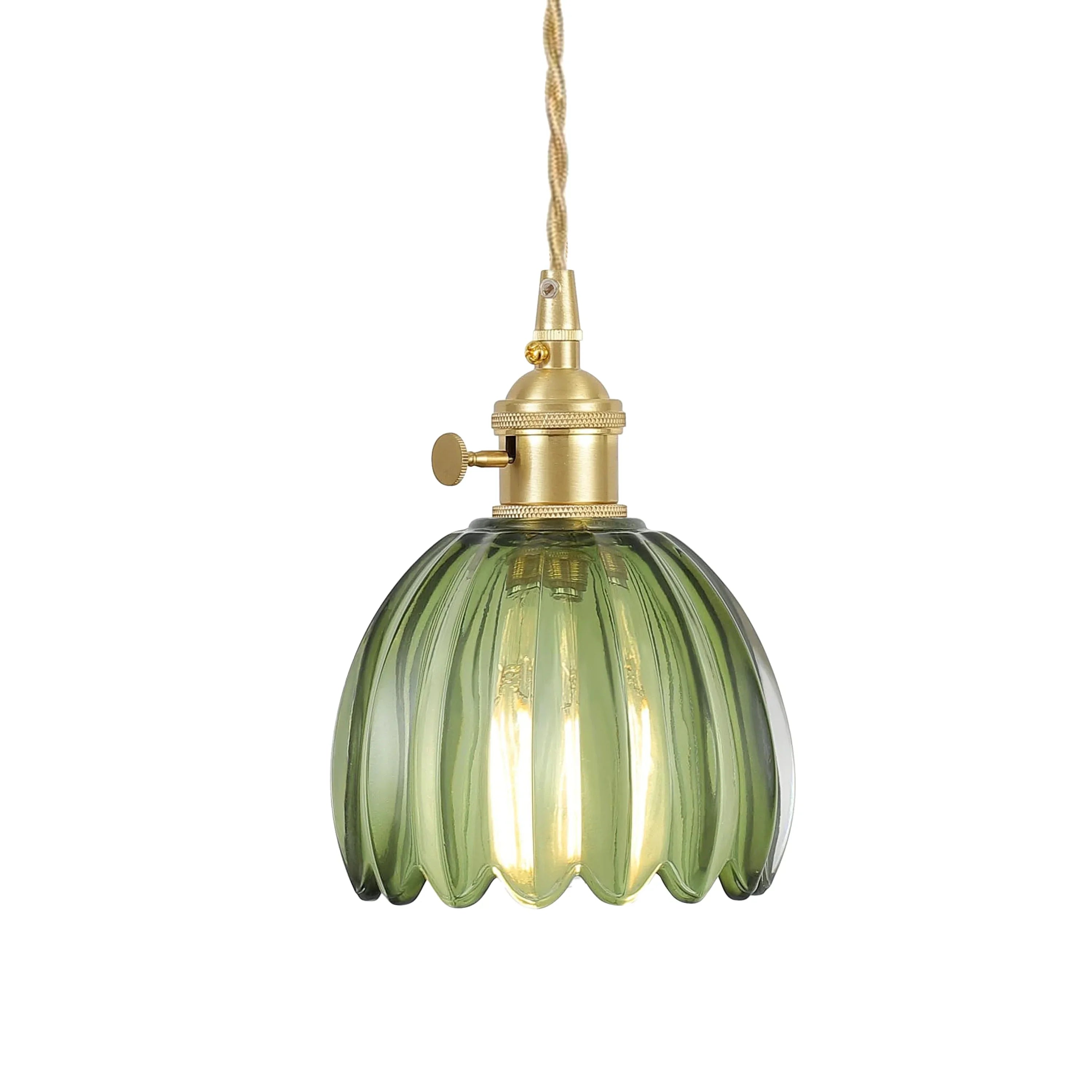 Pendant Light Glass 10 in Flower Shape E27 40W Dining Room Kitchen Island Ceiling Lamp | Thomler