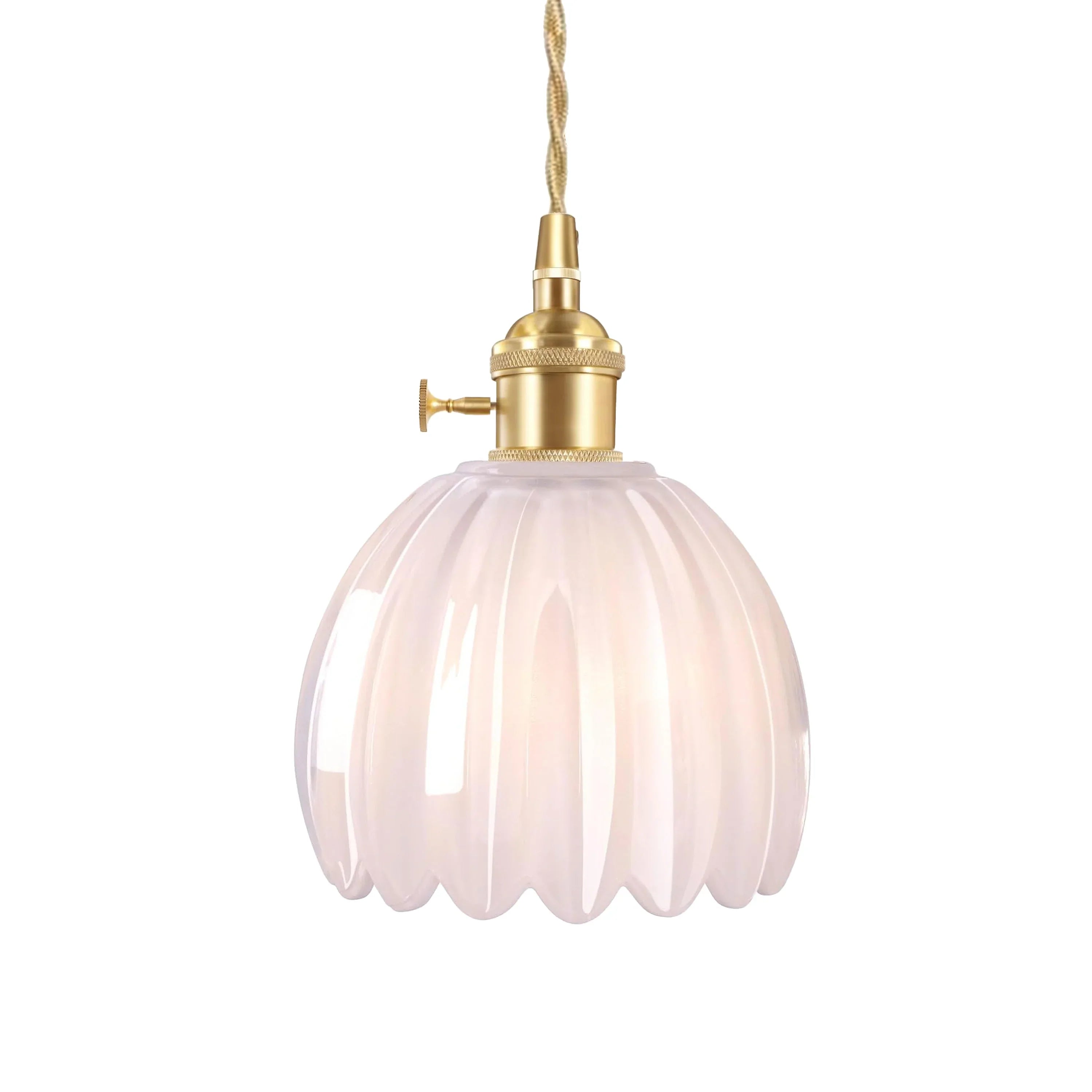 Pendant Light Glass 10 in Flower Shape E27 40W Dining Room Kitchen Island Ceiling Lamp | Thomler