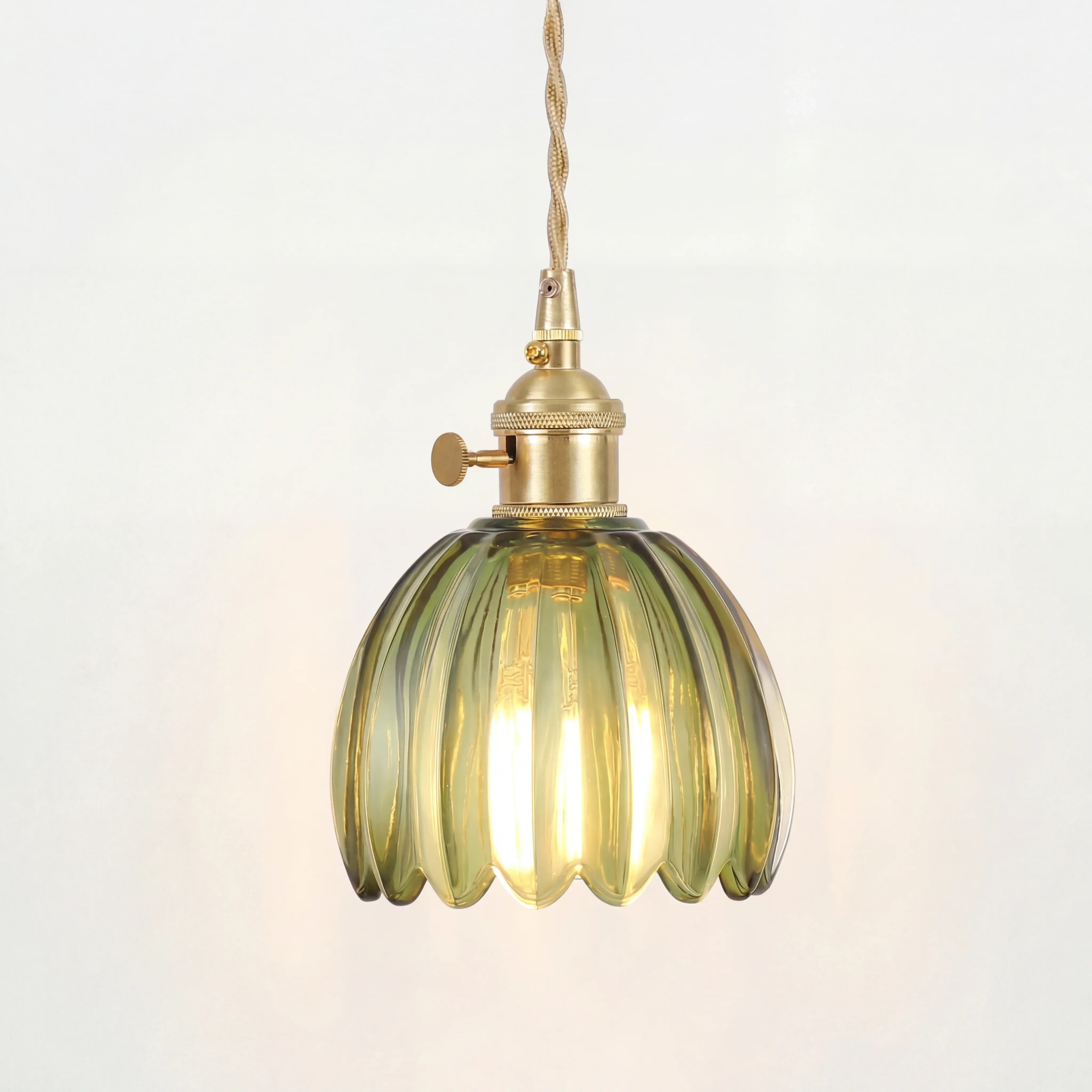 Pendant Light Glass 10 in Flower Shape E27 40W Dining Room Kitchen Island Ceiling Lamp | Thomler
