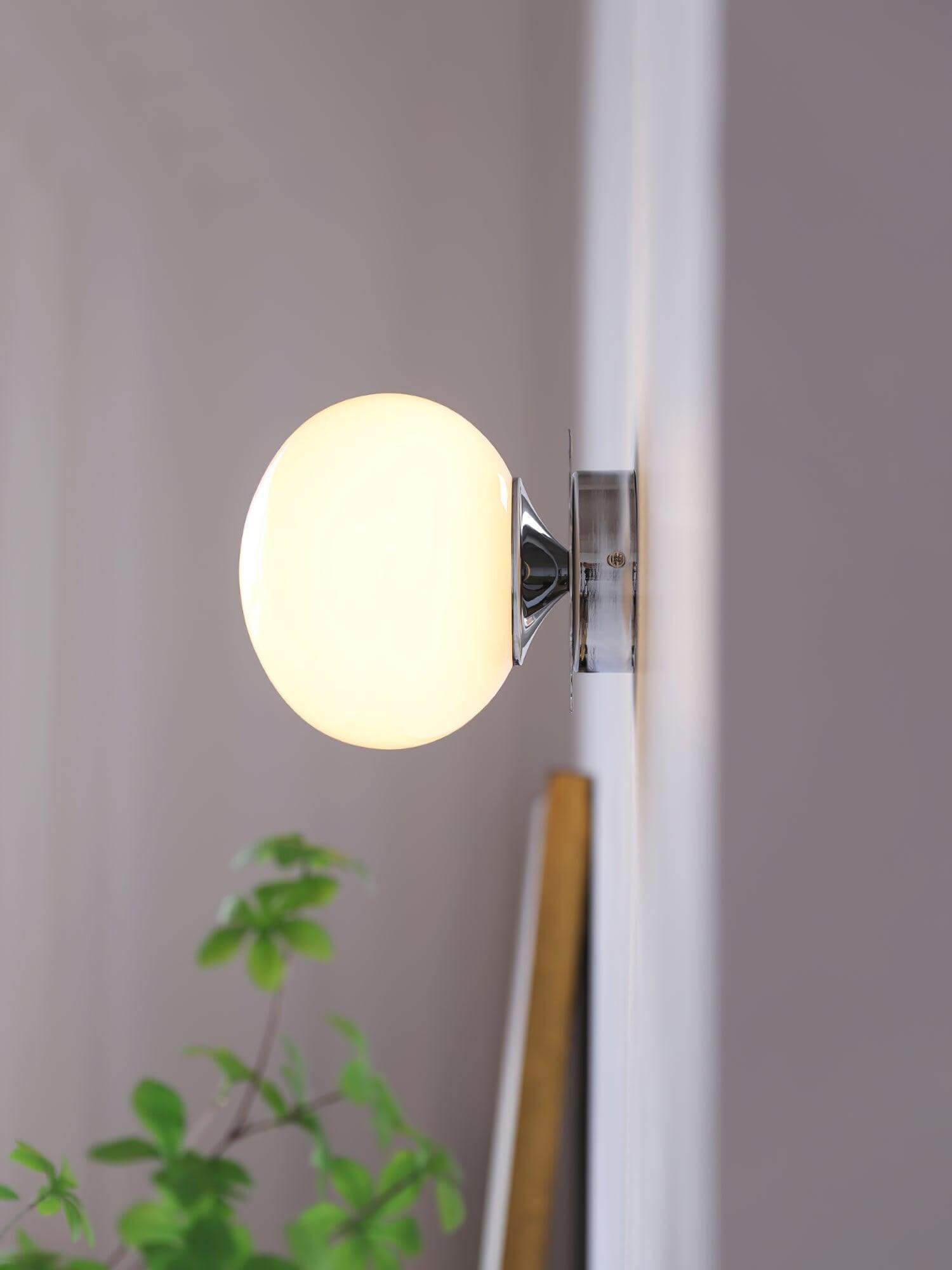 Wall Sconce Metal 7.9 in Pink Glass Shade 40W Indoor Living Room Bedroom Lighting | Thomler