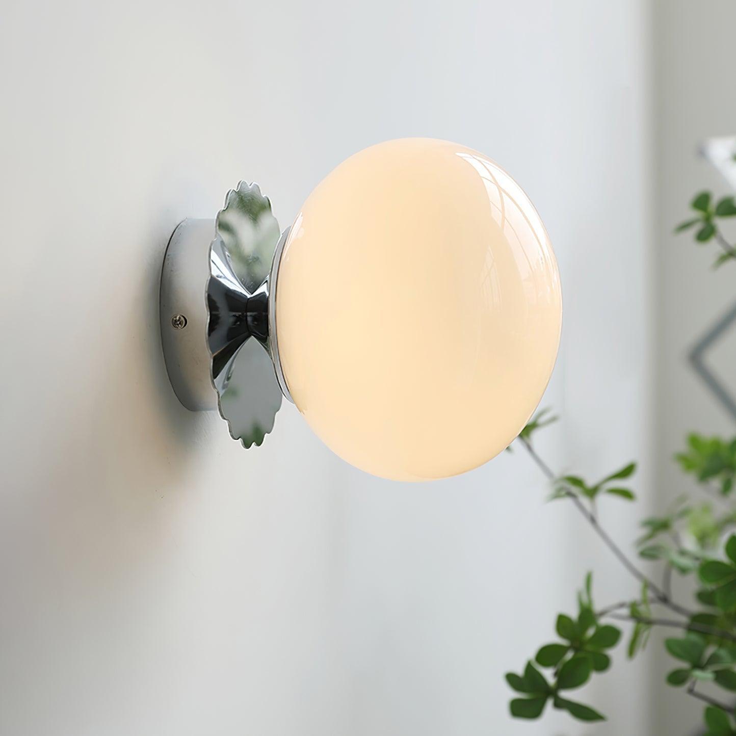 Wall Sconce Metal 7.9 in Pink Glass Shade 40W Indoor Living Room Bedroom Lighting | Thomler