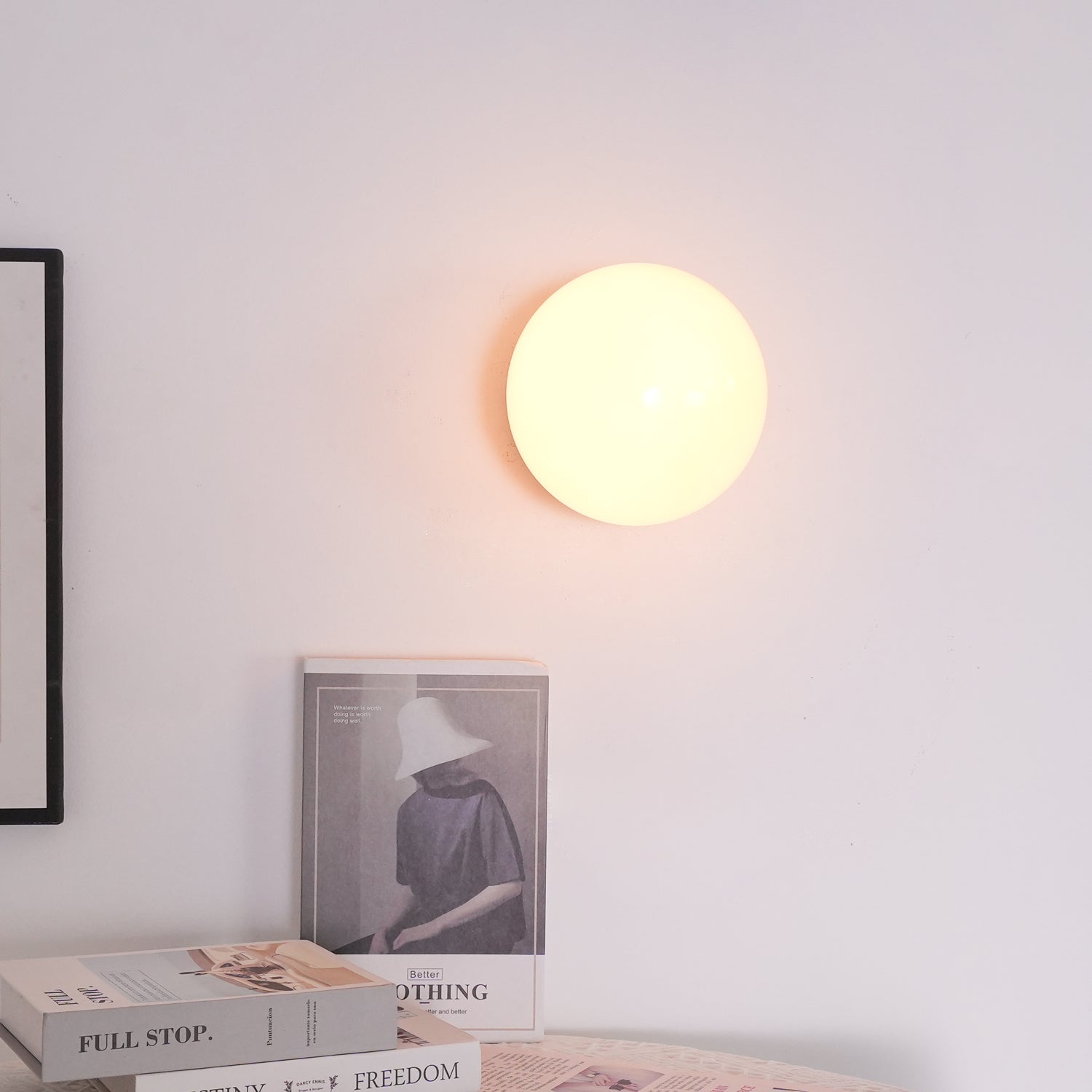 Wall Lamp Metal 7.9 in Pink Glass Adjustable Indoor Ceiling or Wall Light Contemporary Home Decor | Thomler