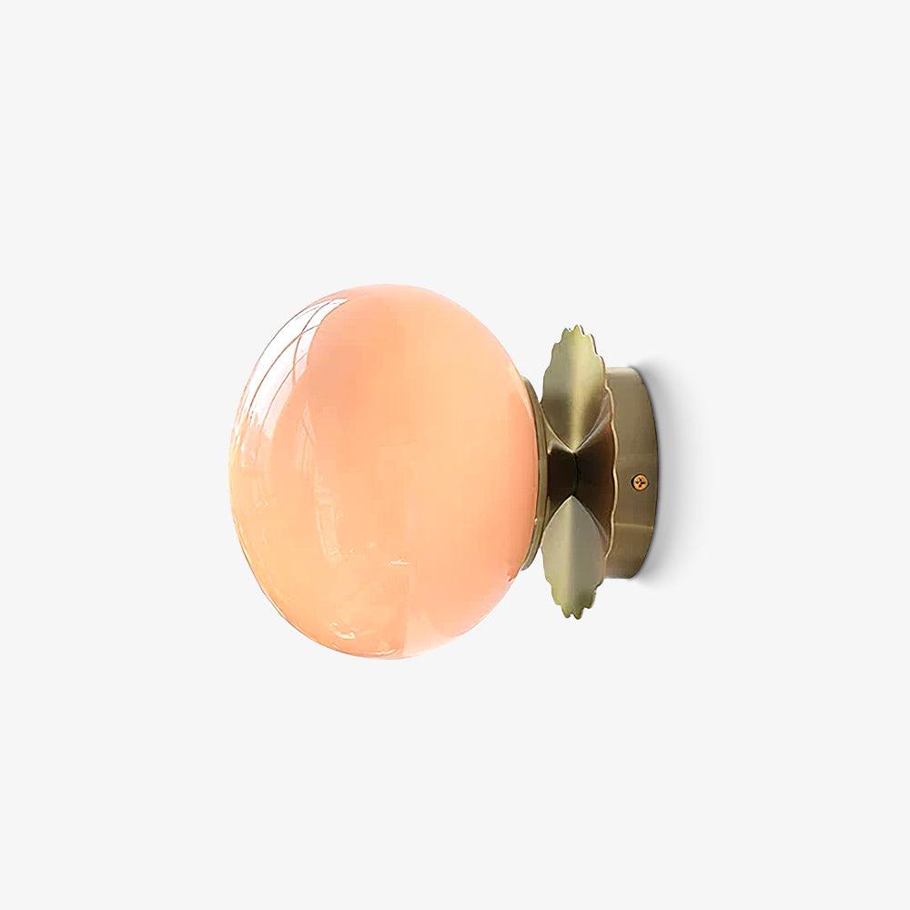 Wall Lamp Metal 7.9 in Pink Glass Adjustable Indoor Ceiling or Wall Light Contemporary Home Decor | Thomler