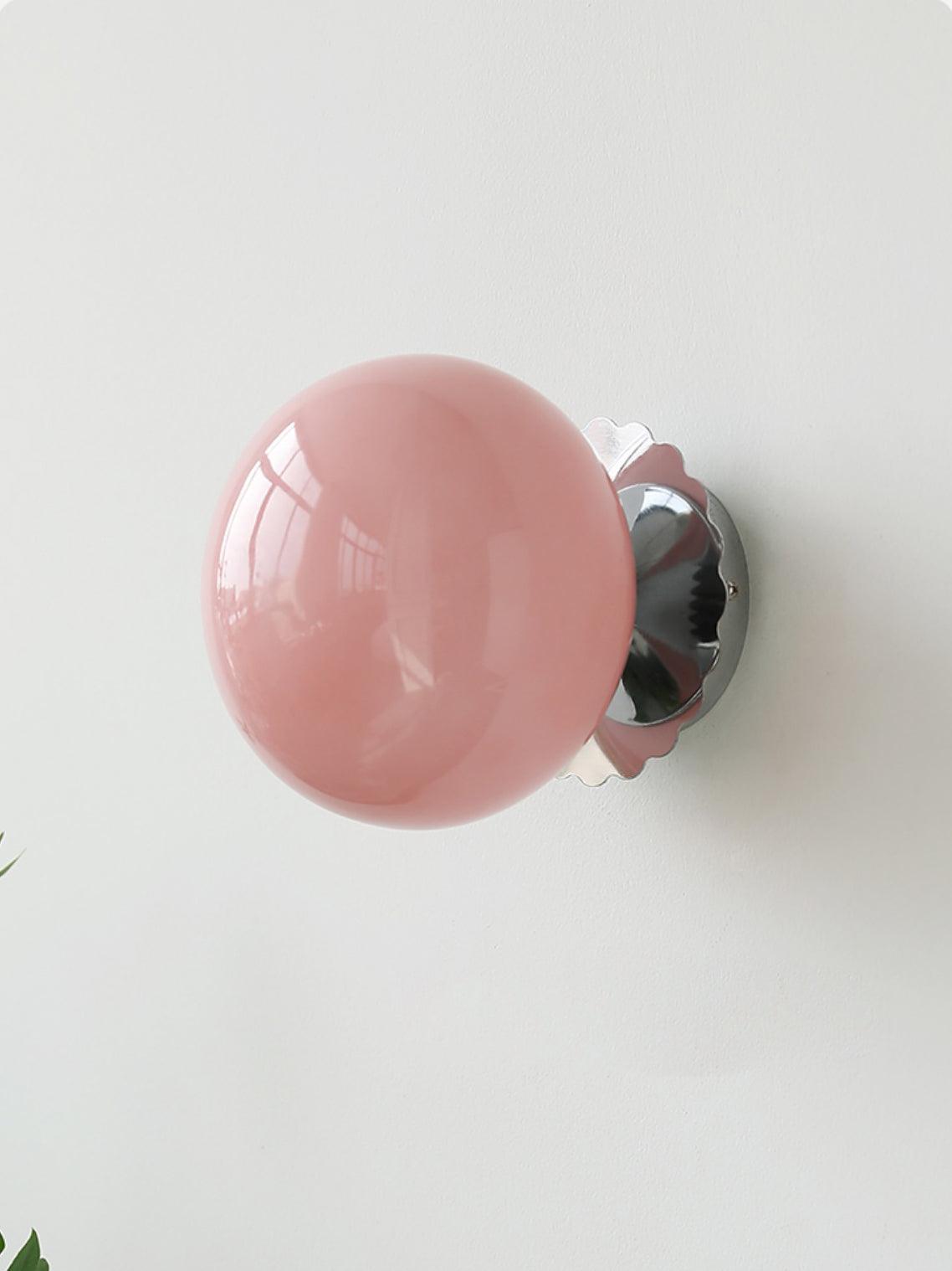Wall Lamp Metal 7.9 in Pink Glass Adjustable Indoor Ceiling or Wall Light Contemporary Home Decor | Thomler