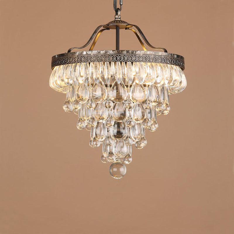 Crystal Tiered Iron Chandelier with Bronze Finish – Multi-Light Statement Fixture for Dining Room & Foyer | Thomler