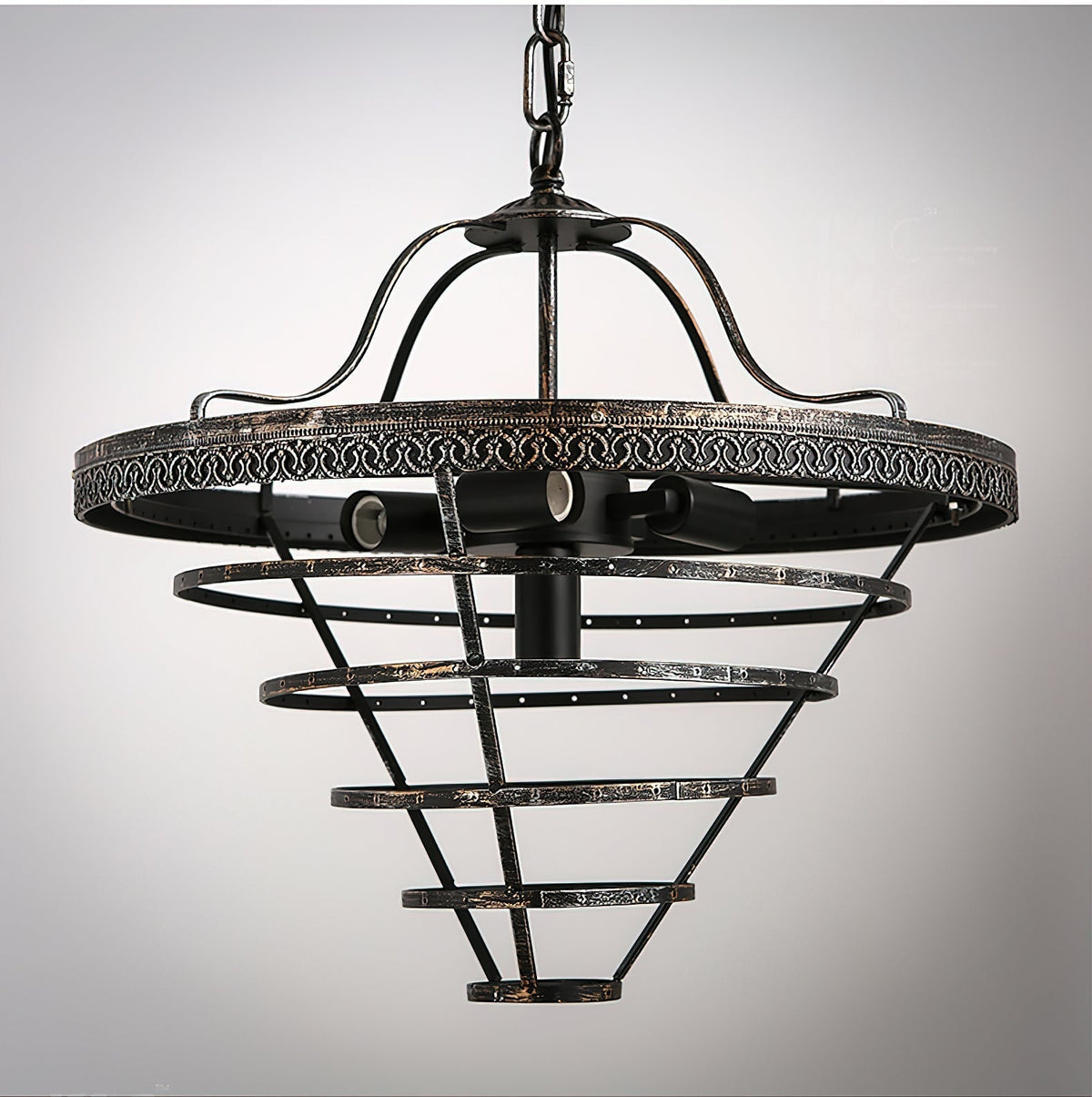 Crystal Tiered Iron Chandelier with Bronze Finish – Multi-Light Statement Fixture for Dining Room & Foyer | Thomler