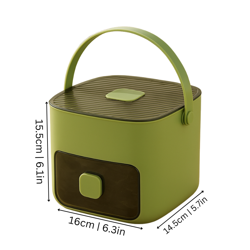 Ice Cube Maker with Press Release Storage Container for Kitchen Freezer Picnics | Thomler
