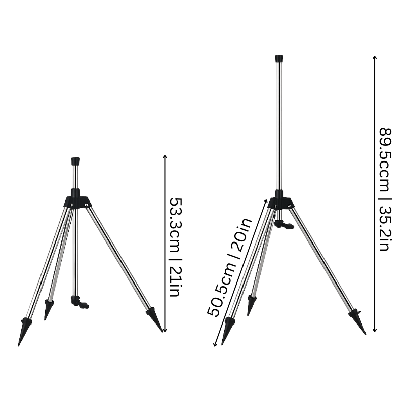 360° Rotating Tripod Sprinkler for Lawn & Garden – Adjustable Height & Coverage for Yard, Flowers & Vegetables | Thomler