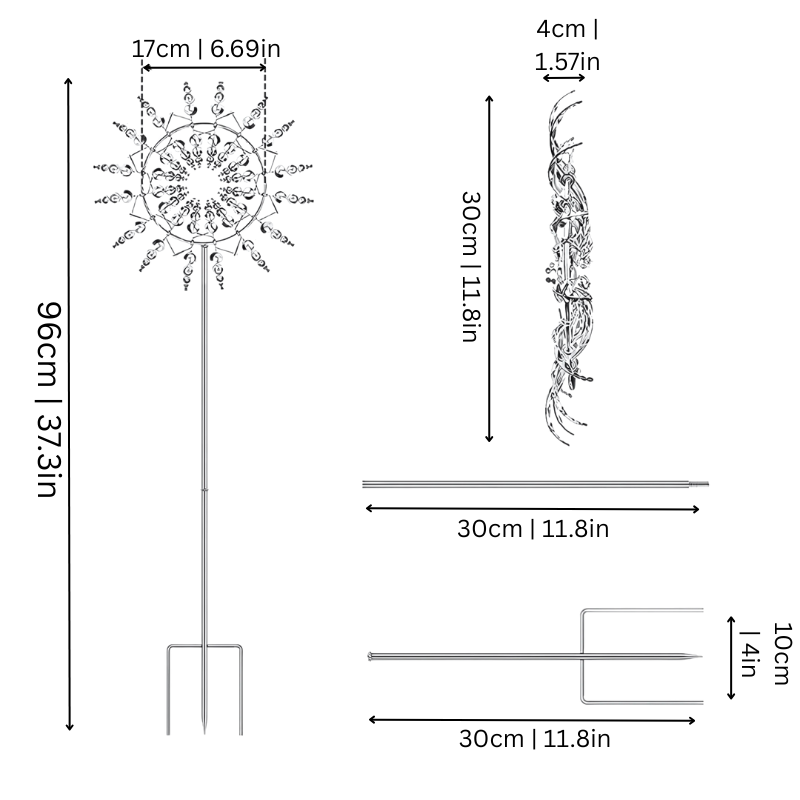 Dual-Spin Wind Sculpture Kinetic Metal Spinner for Yard Garden Patio Decor Stainless Steel Outdoor Windmill Art Decoration | Thomler