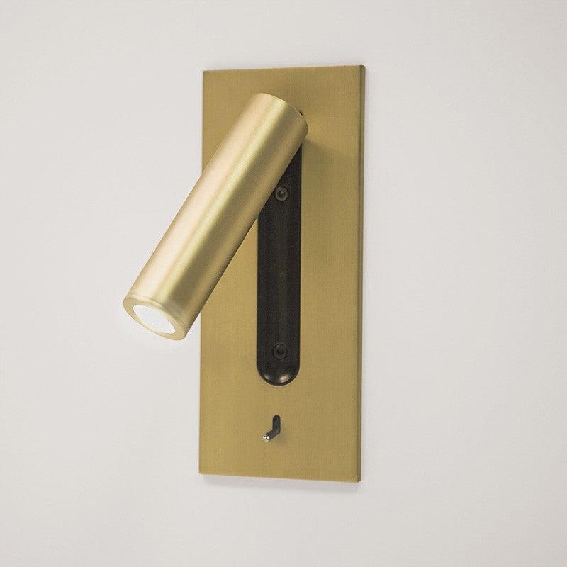 Industrial Wall Sconce with Integrated LED & Toggle Switch – Aluminum Metal Light Fixture for Living Room, Hallway, Bedroom & Home Office | Thomler