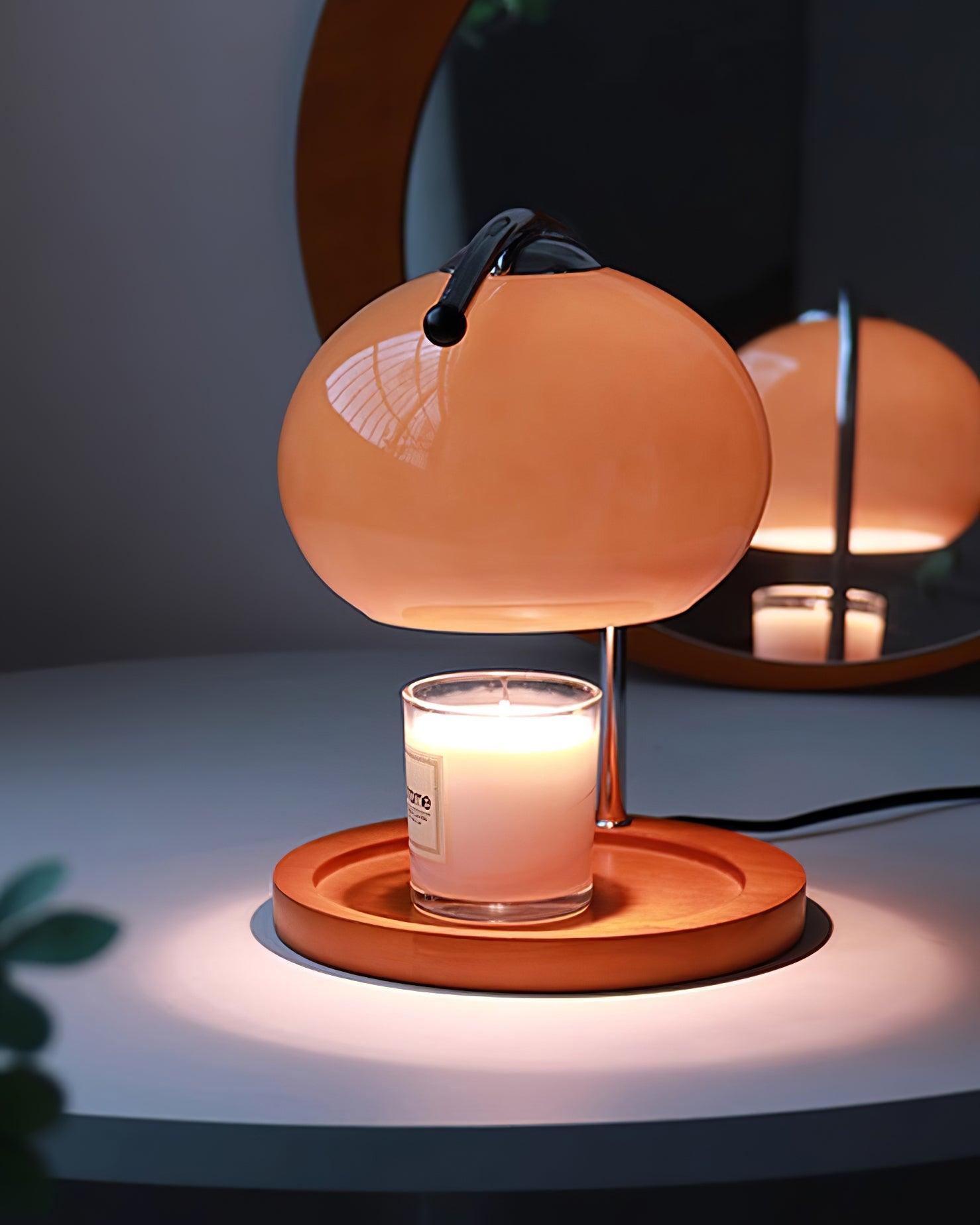 Candle Warmer Lamp Glass 7.8 in Flameless Wax Melt Indoor Home Fragrance Decor Halogen Heating Light | Thomler