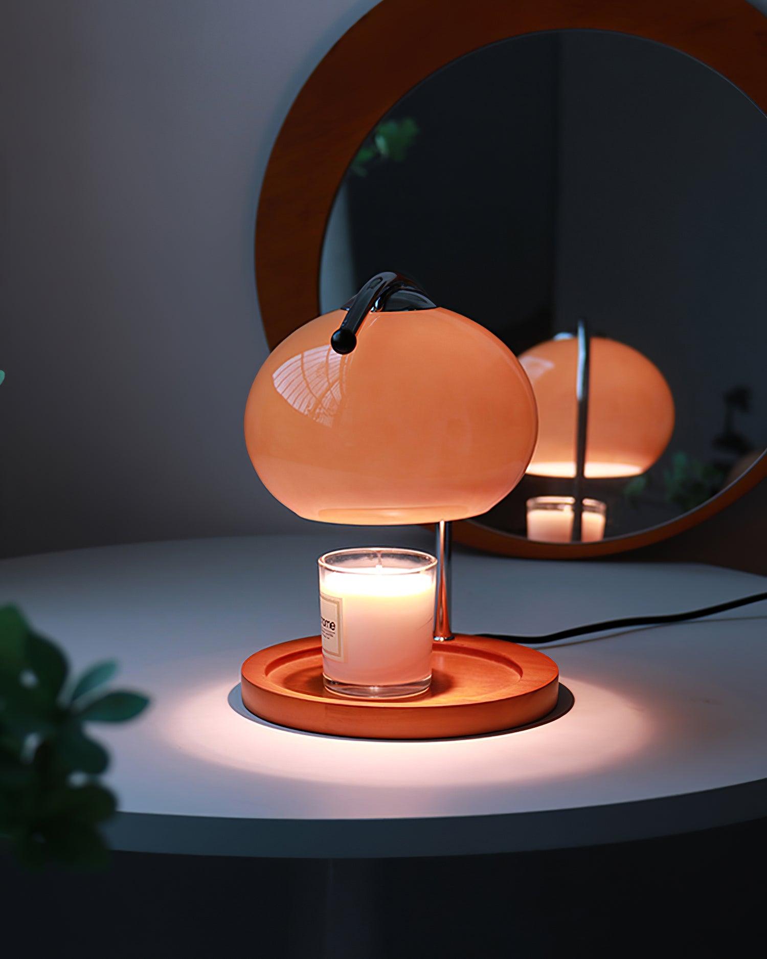 Candle Warmer Lamp Glass 7.8 in Flameless Wax Melt Indoor Home Fragrance Decor Halogen Heating Light | Thomler