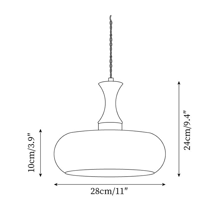 Pendant Light Glass 7 in Brown Dining Room Kitchen Island Ceiling Lamp Adjustable Height | Thomler