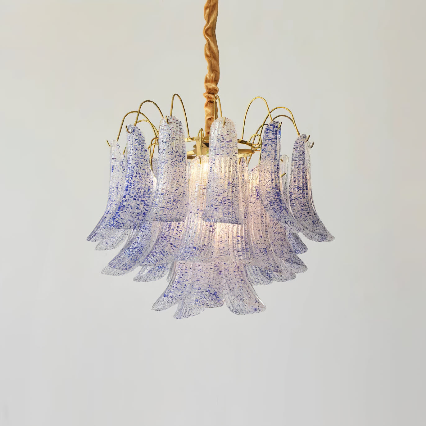 Chandelier Murano Glass 19.7 in Colorful Ceiling Lighting Dining Room Decorative Multi Bulb Hanging Fixture | Thomler