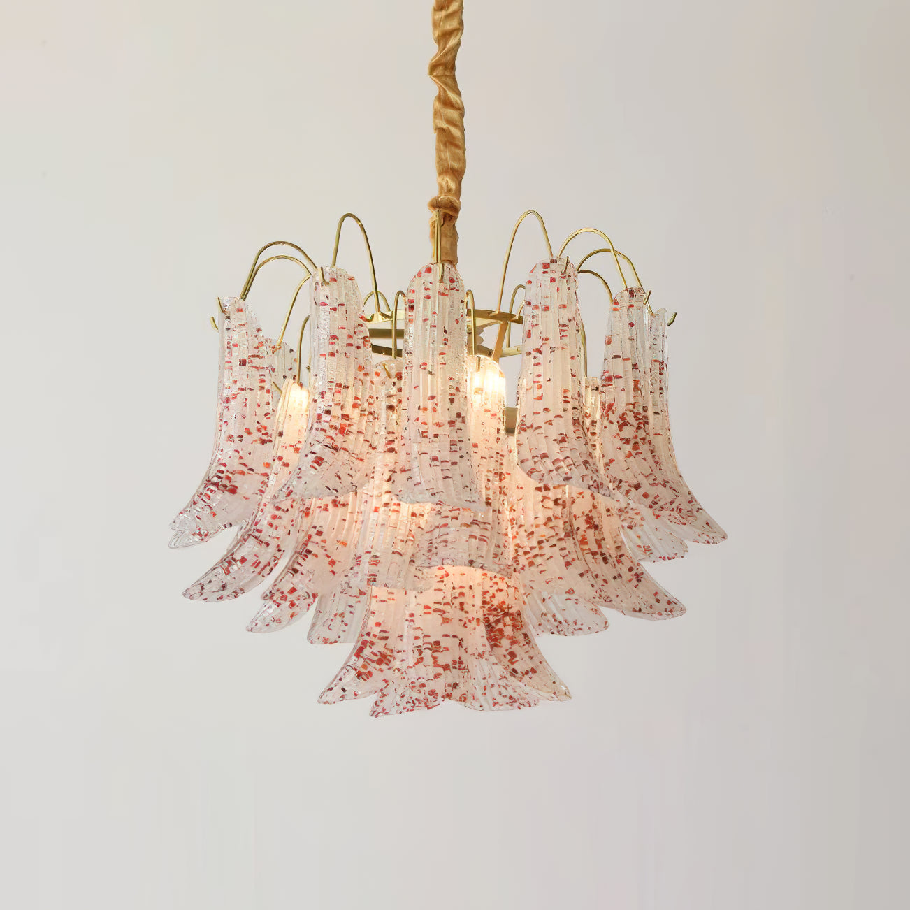 Chandelier Murano Glass 19.7 in Colorful Ceiling Lighting Dining Room Decorative Multi Bulb Hanging Fixture | Thomler