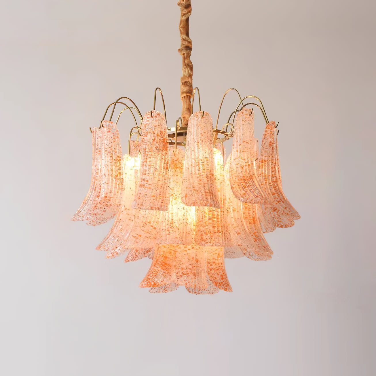 Chandelier Murano Glass 19.7 in Colorful Ceiling Lighting Dining Room Decorative Multi Bulb Hanging Fixture | Thomler
