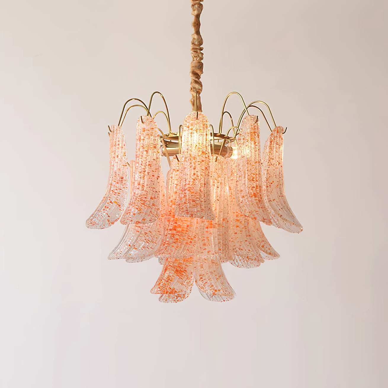 Chandelier Murano Glass 19.7 in Colorful Ceiling Lighting Dining Room Decorative Multi Bulb Hanging Fixture | Thomler