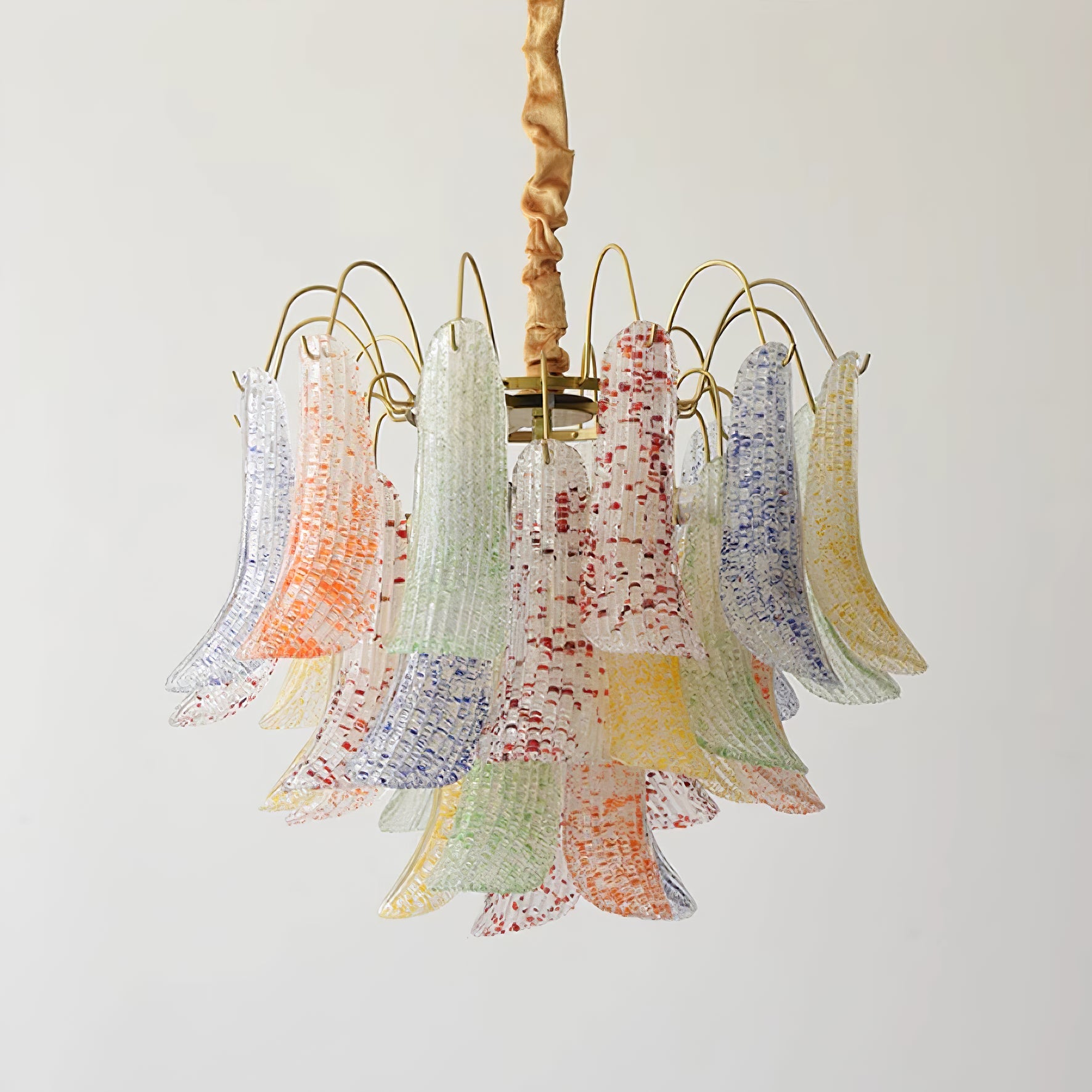 Chandelier Murano Glass 19.7 in Colorful Ceiling Lighting Dining Room Decorative Multi Bulb Hanging Fixture | Thomler